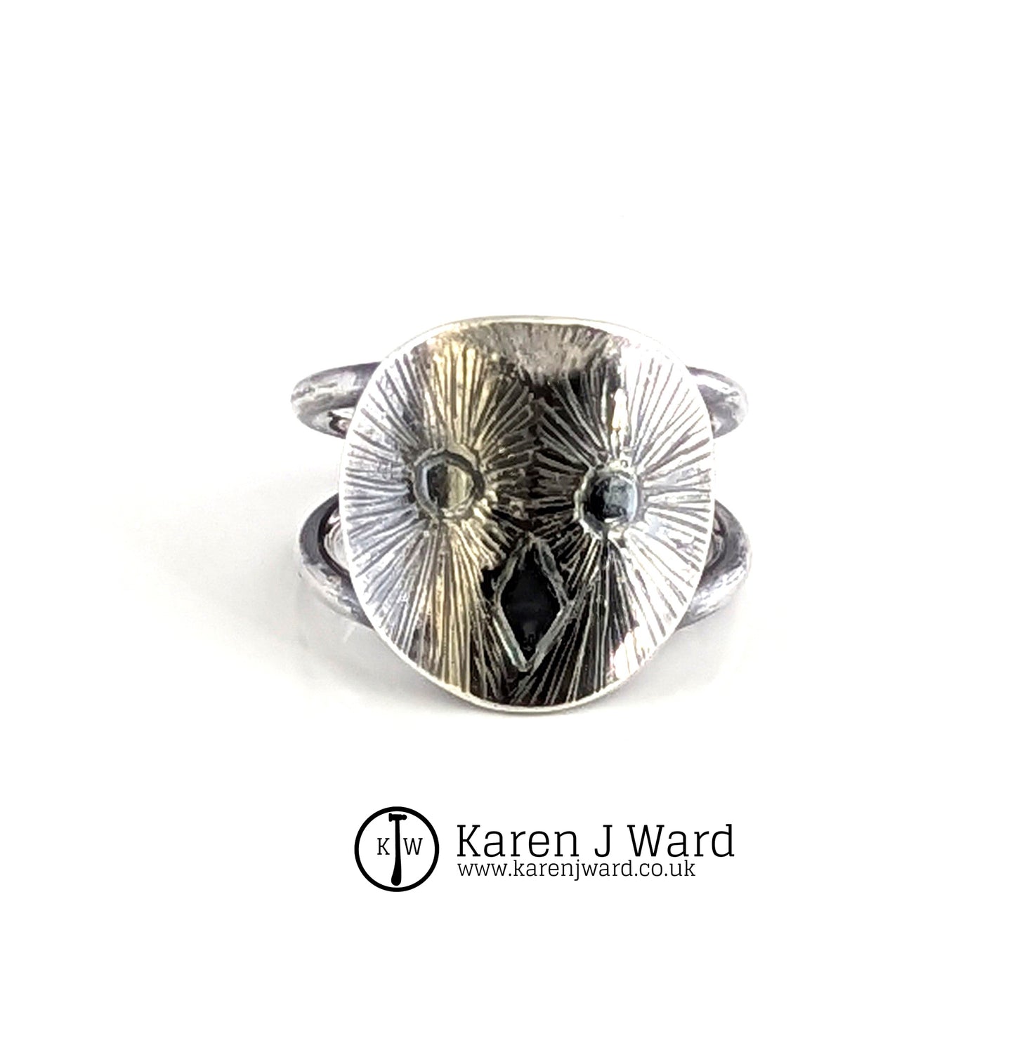 Karen J Ward - Callieach - Barn owl head ring KW14