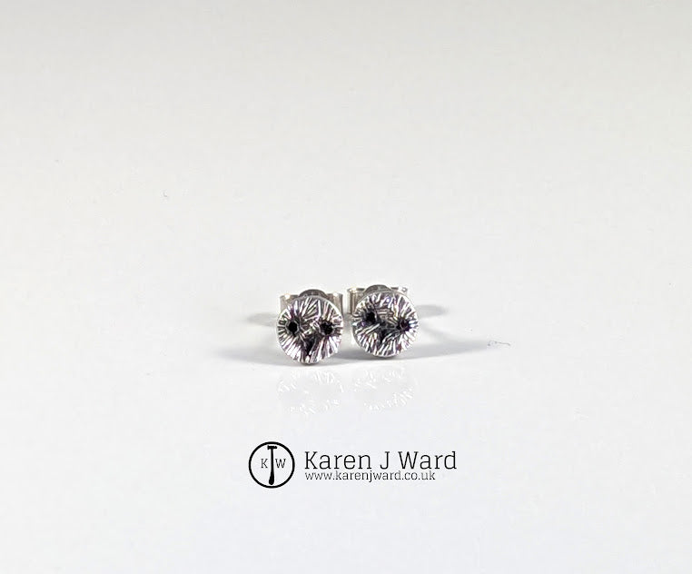 Karen J Ward - Callieach - Barn owl face studs KW15