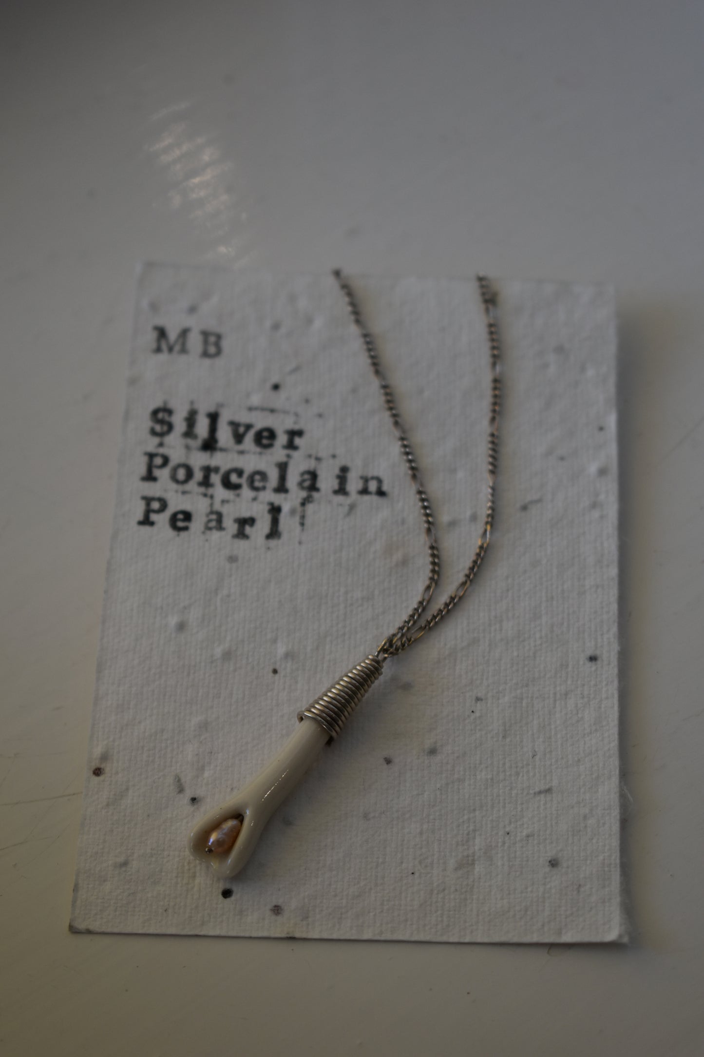 Matilda Belle Ceramic Jewellery - porcelain drop necklace