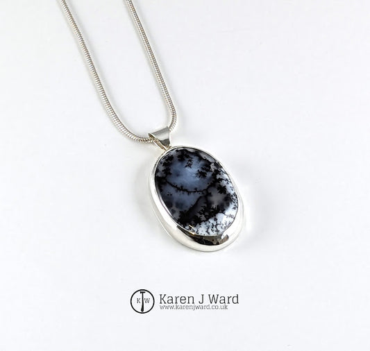 Karen J Ward - Dendritic opal pendant KW75