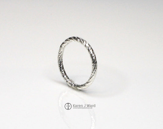 Karen J Ward - Diamond weave ring