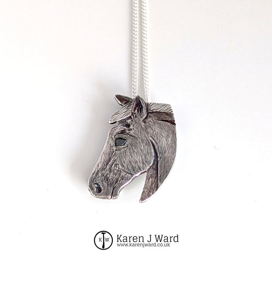 Karen J Ward - Epona - Horse brooch/pendant KW8