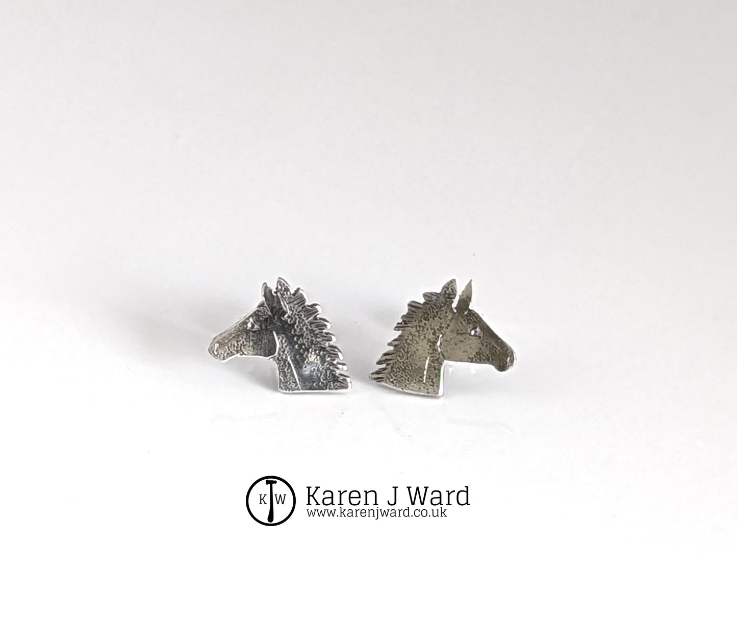 Karen J Ward - Epona - Horse head studs KW10