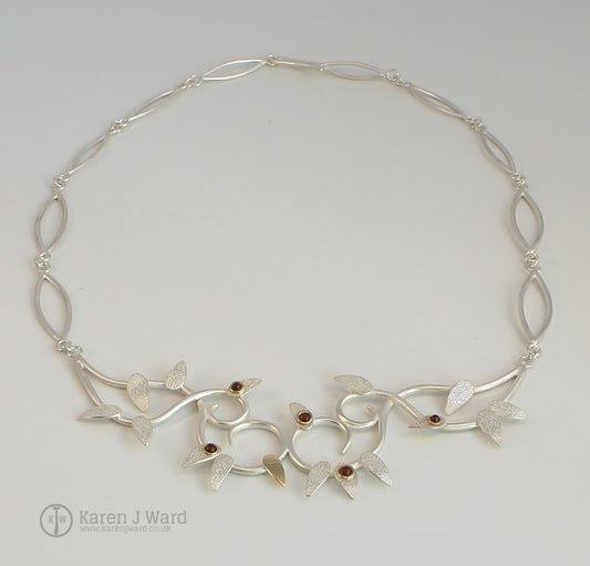 Karen J Ward - Garnet frost neckpiece KW73