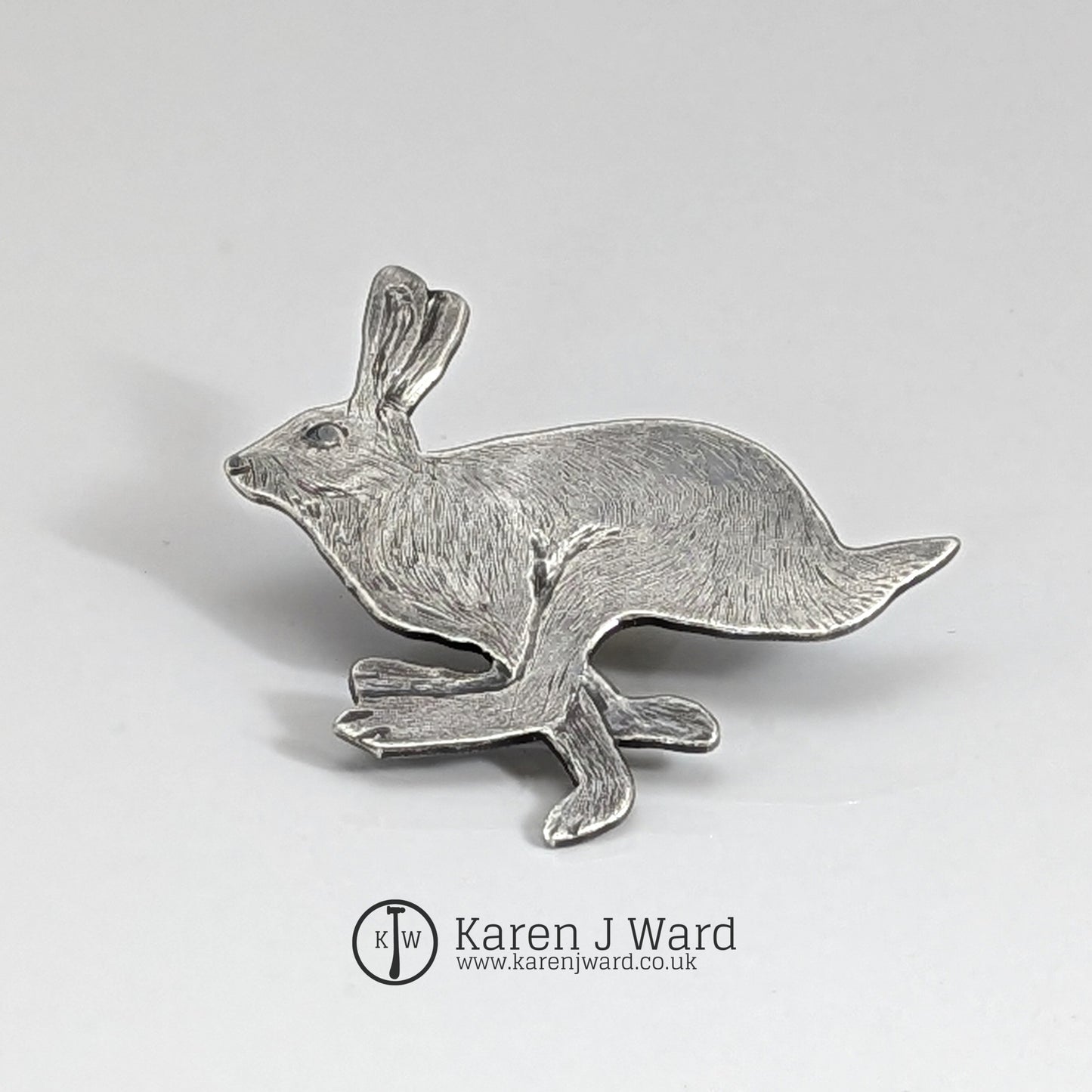 Karen J Ward - Harvey hare brooch KW3