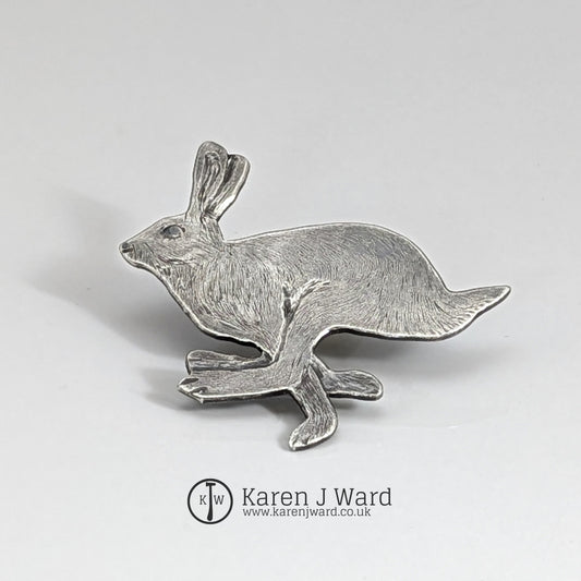 Karen J Ward - Harvey hare brooch KW3