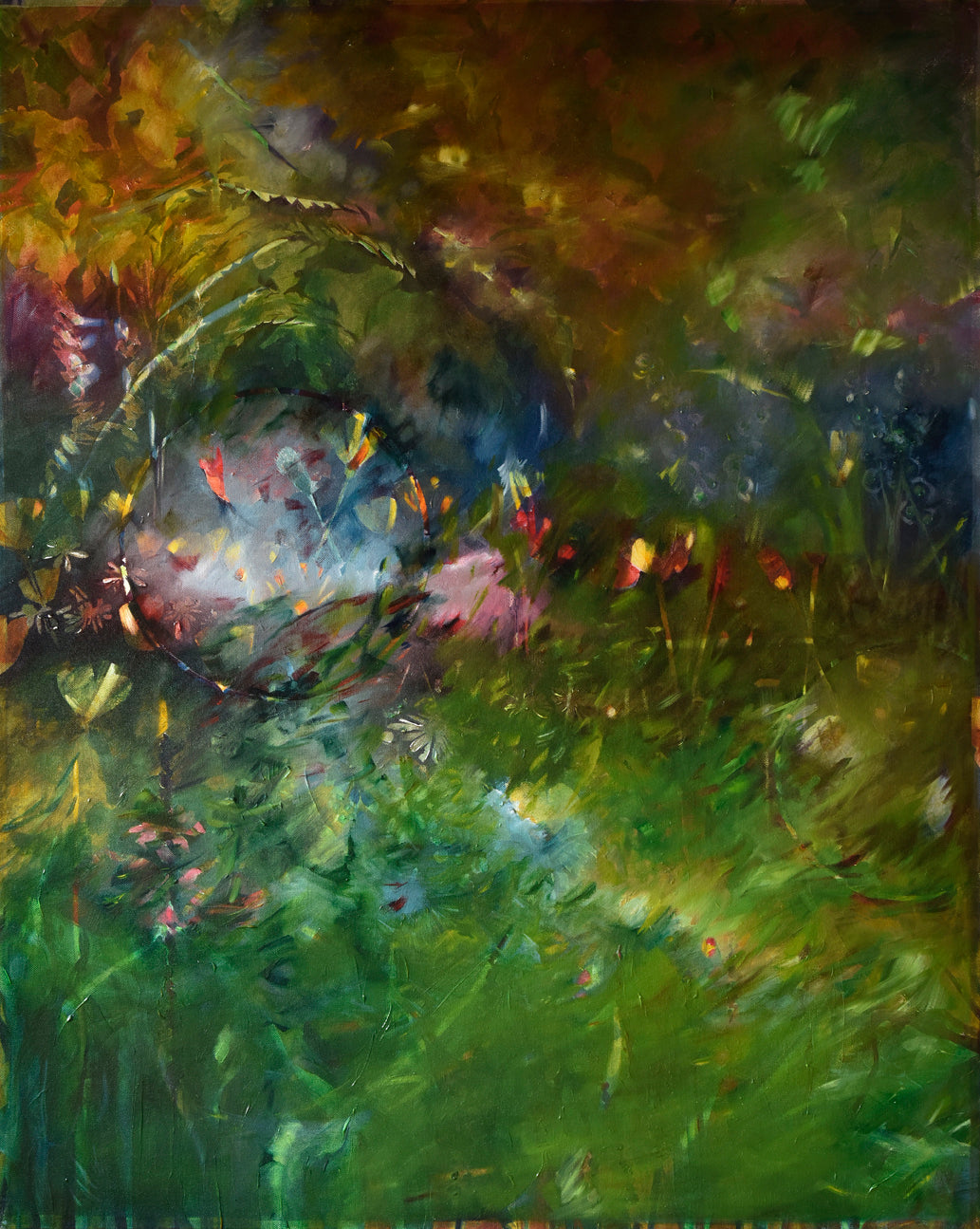 Lesley Williams - Hedgerow 3 Oil Painting
