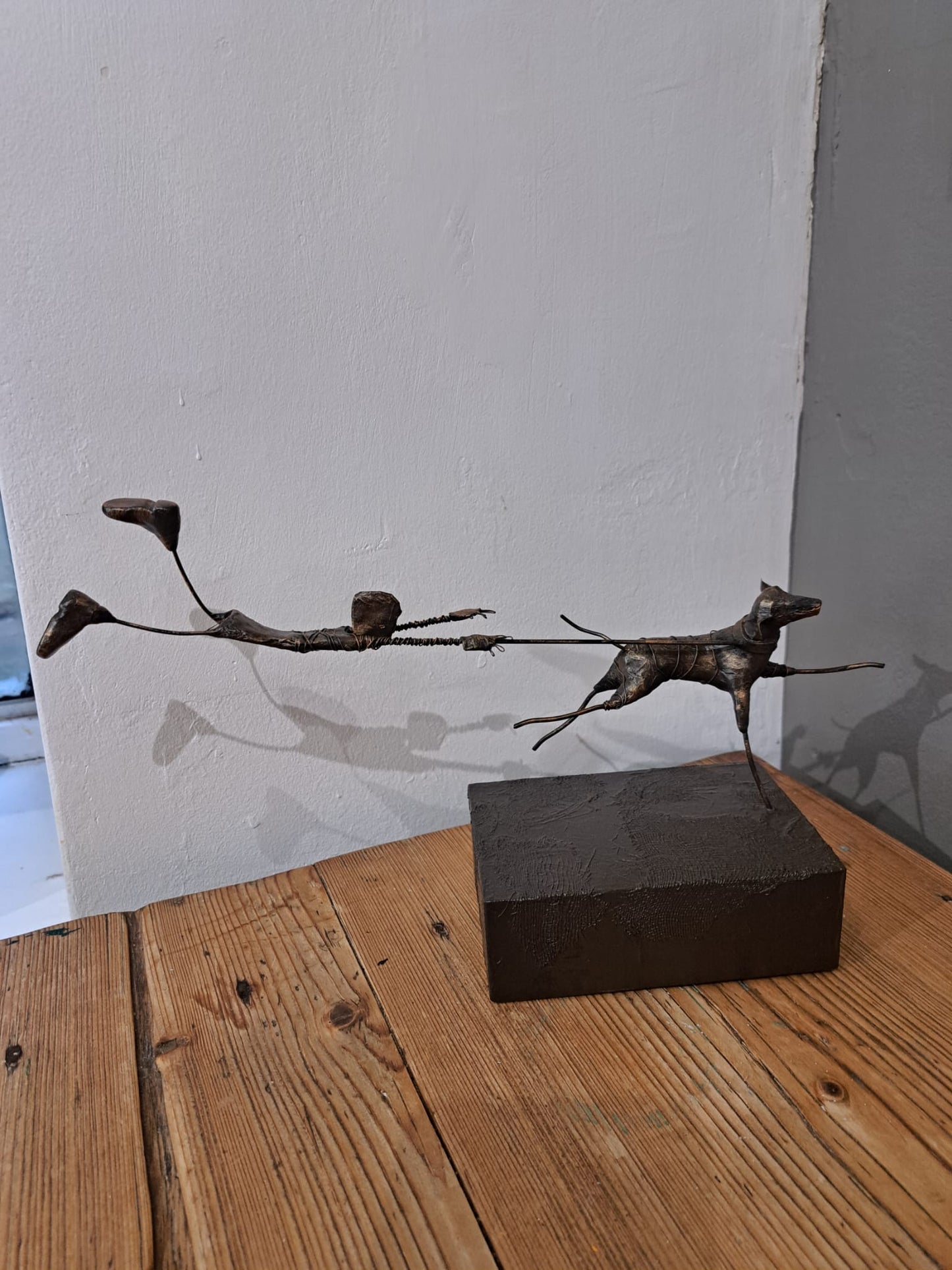 Ed Rust - Original Sculpture 'I'll Take the Dog for a Walk, Mum'