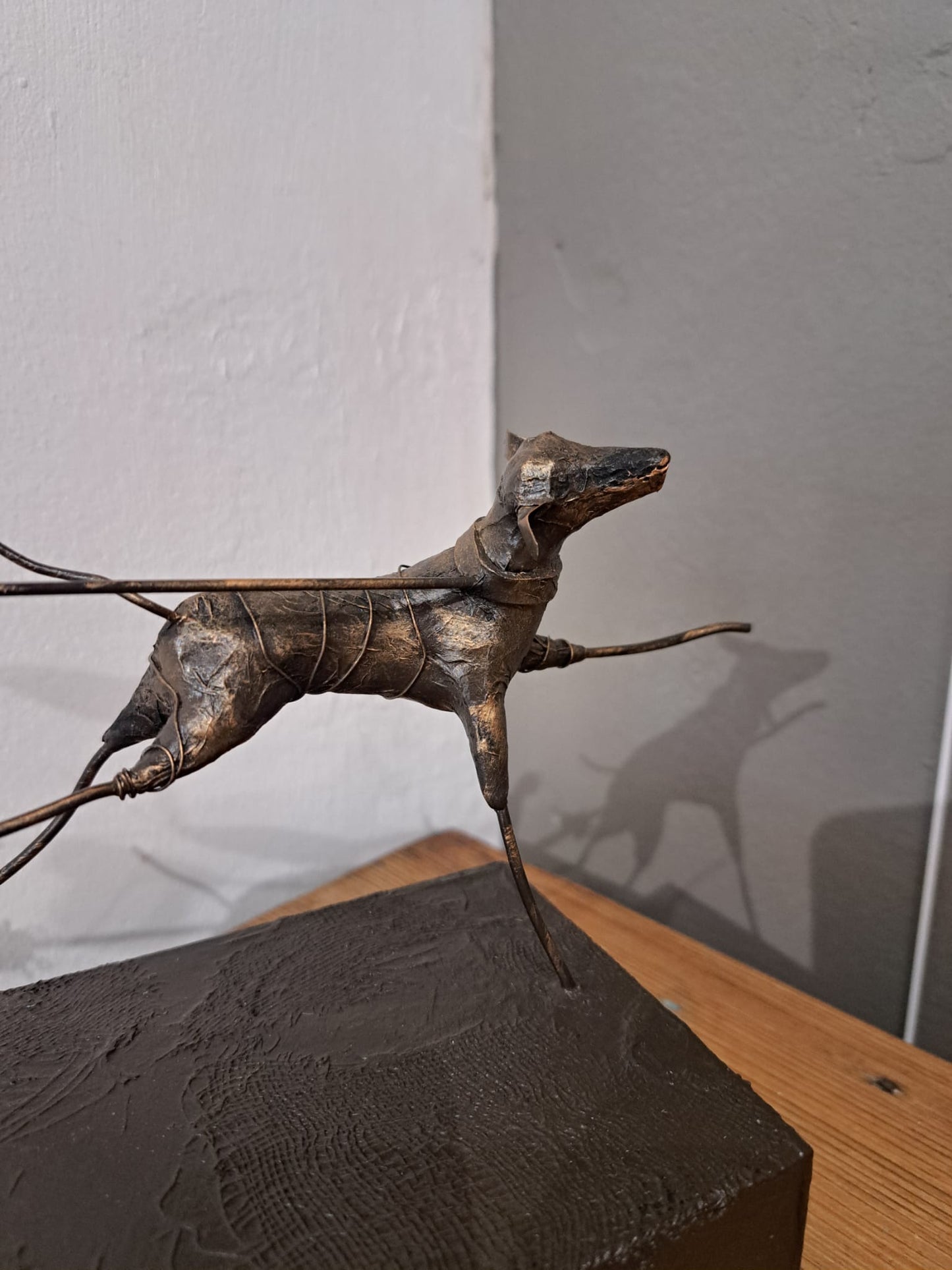 Ed Rust - Original Sculpture 'I'll Take the Dog for a Walk, Mum'