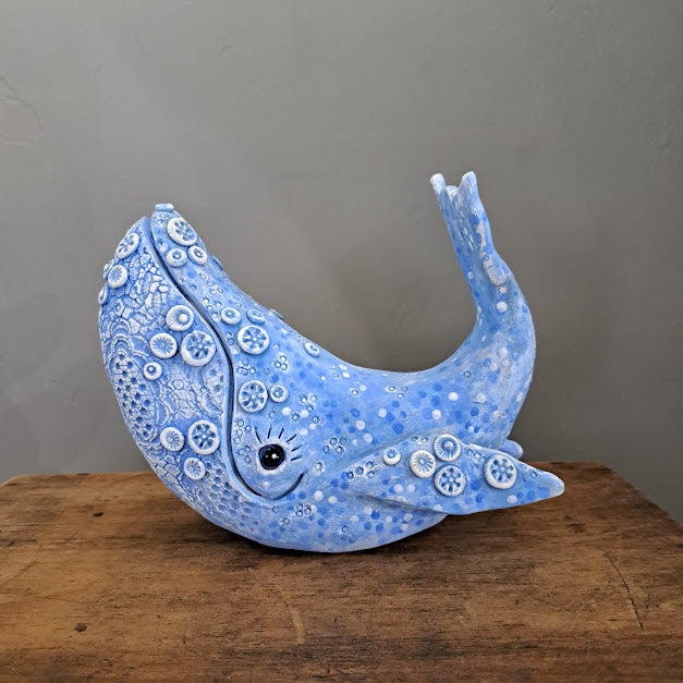 Kate Ellis - Arching pale blue whale