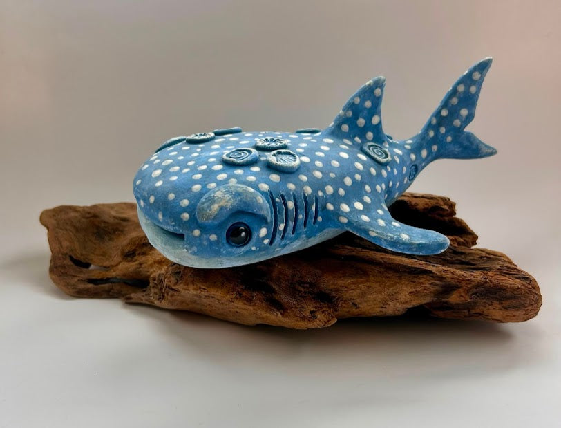 Kate Ellis - Whale shark on wood