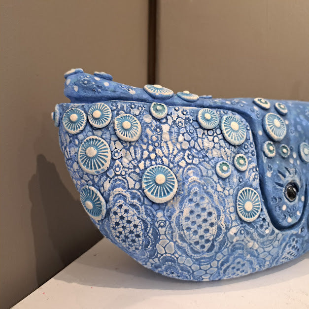 Kate Ellis - Large Right Whale with lace textured underside
