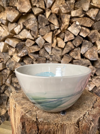 Pamela Thorby Ceramics - Stoneware Abstract Serving Bowl 15