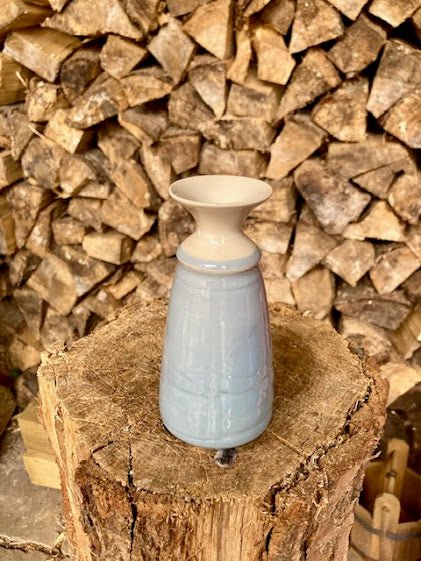 Pamela Thorby Ceramics - Blue Stoneware Trumpet Vase 18