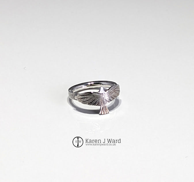 Karen J Ward - Morrigan - Raven ring KW20