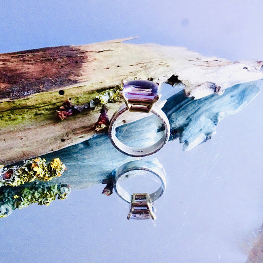 Louise Dwyer - Gold and silver amethyst ring
