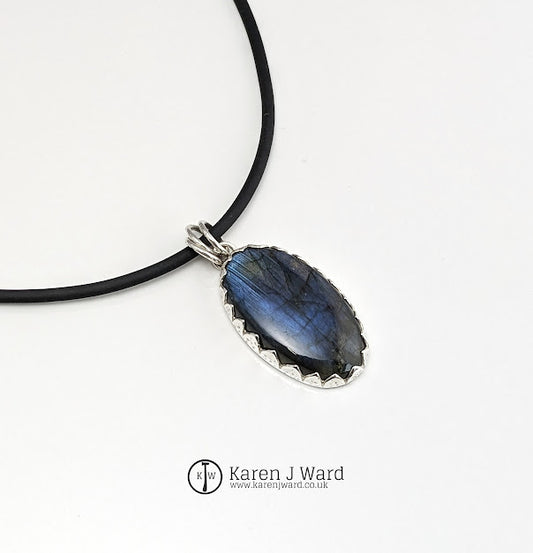 Karen J Ward - Blue labradorite pendant KW74