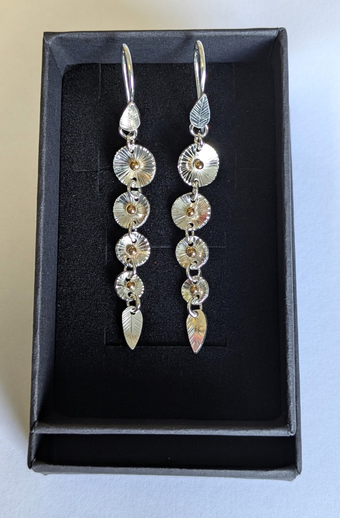 Karen J Ward - Daisy Chain Earrings - Silver Challenge March