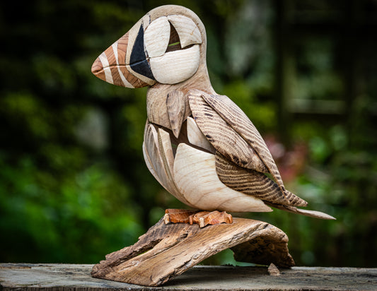 Mike Nowill - Wood Sculptures, North Atlantic Puffin