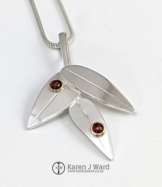 Karen J Ward - Sun garnet pendant KW1