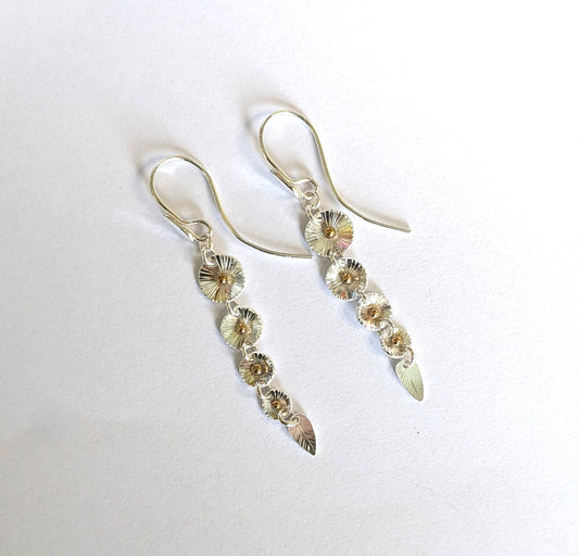 Karen J Ward - Daisy Chain Earrings - Silver Challenge March