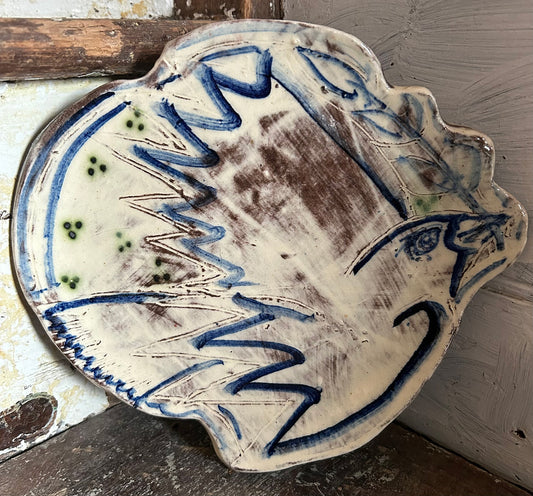 Adrift Pottery - Slipware Peace Dove Plate