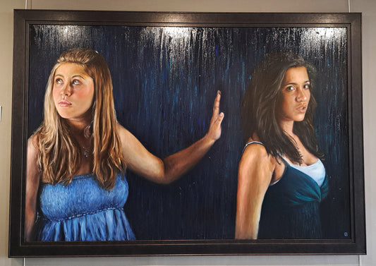 Kitty Bellamy - Oil Portrait Painting 'Frenemies'