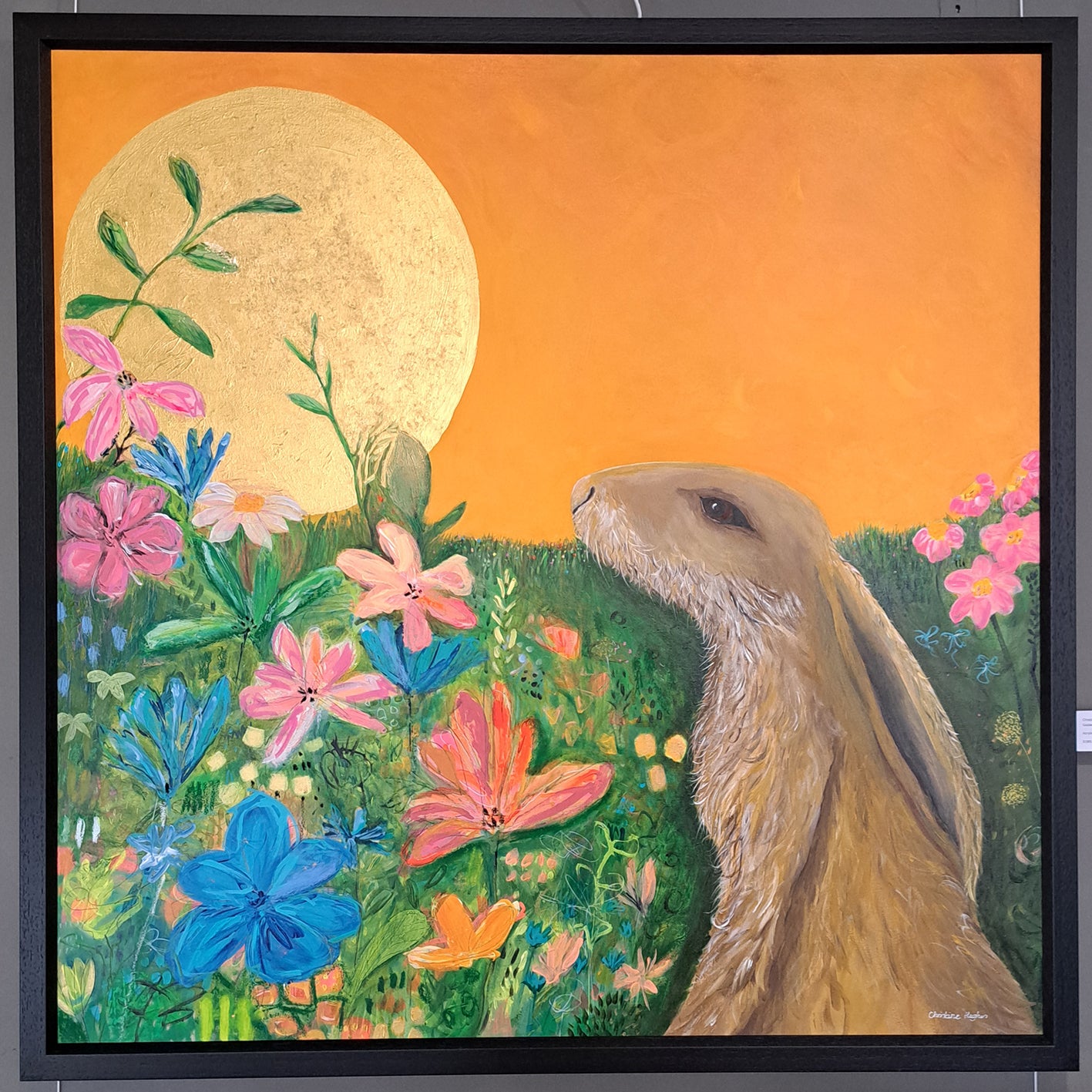 Christine Hughes - 'Golden Symphony', Hare and Sun