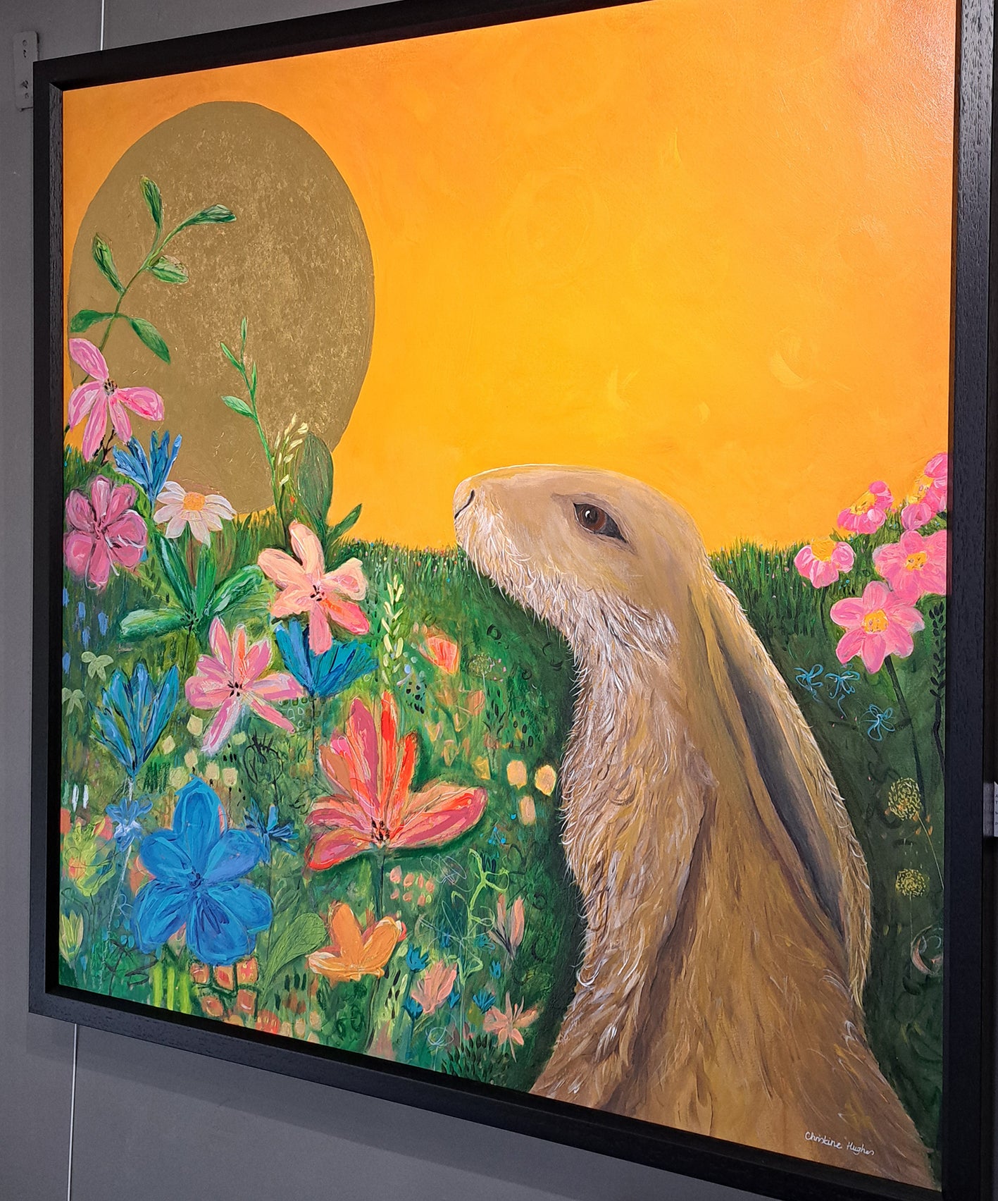 Christine Hughes - 'Golden Symphony', Hare and Sun