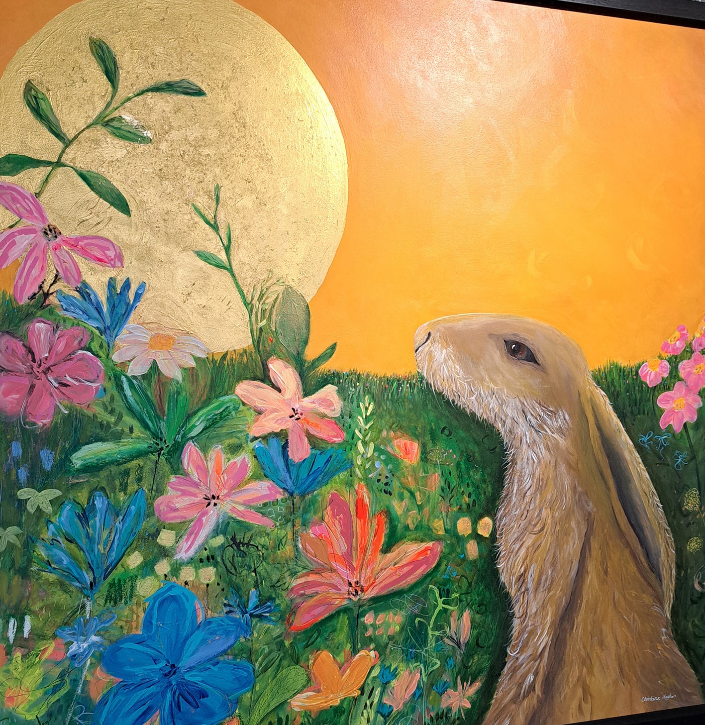 Christine Hughes - 'Golden Symphony', Hare and Sun