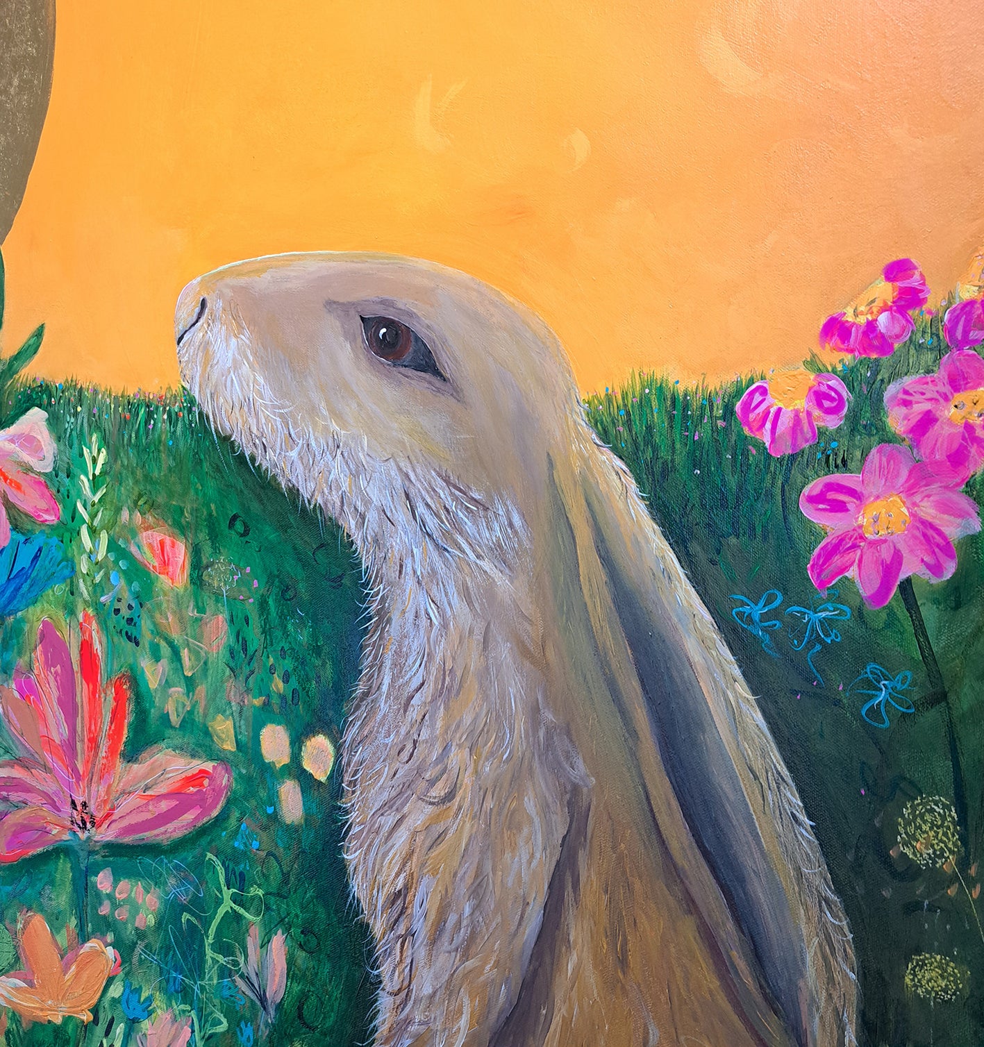 Christine Hughes - 'Golden Symphony', Hare and Sun