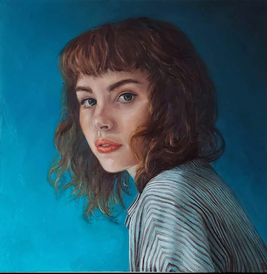 Kitty Bellamy - Oil Portrait Painting 'Last Glance'