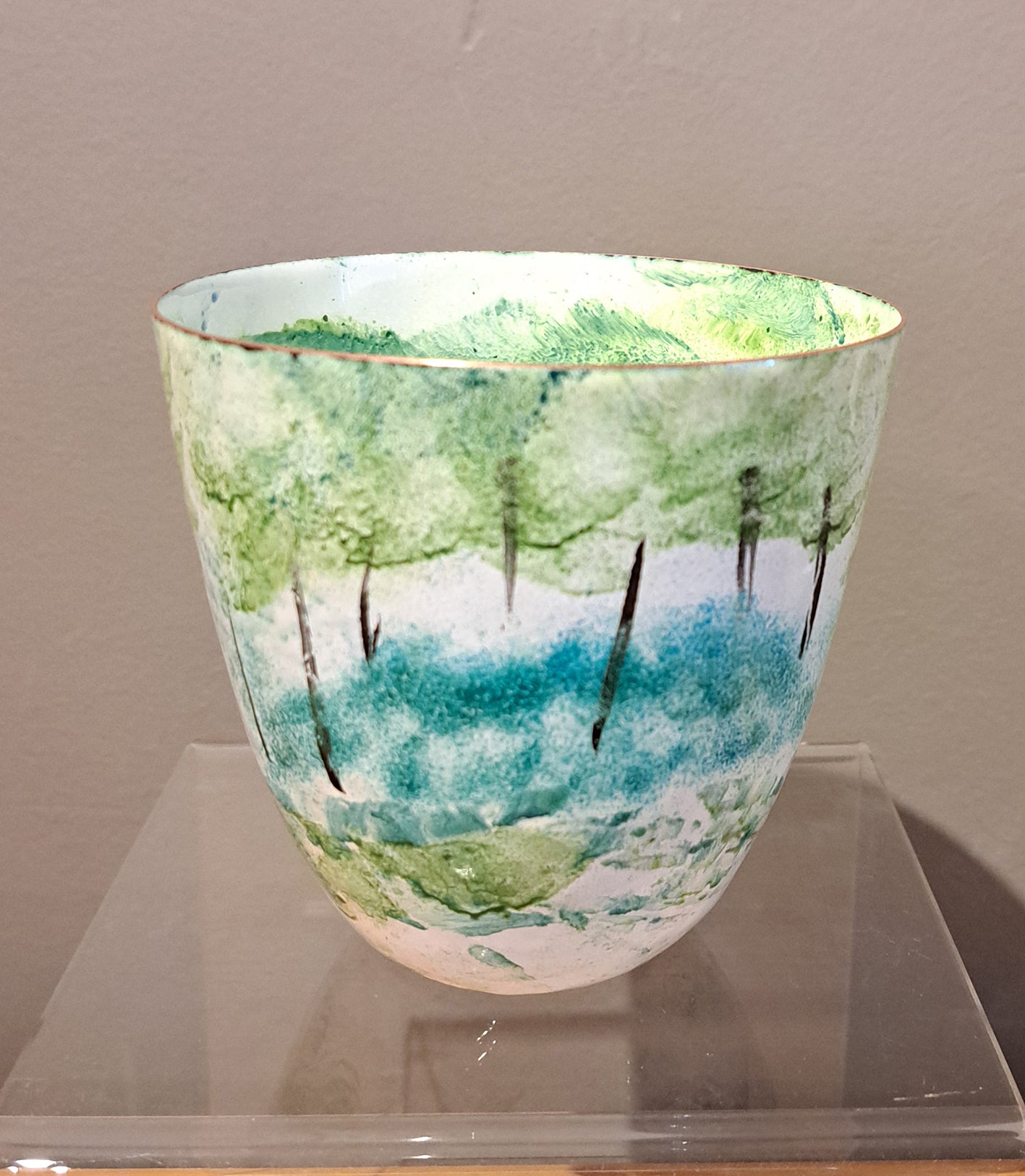 Heather Croft - Enamelled Medium Beaker (metallic glaze)