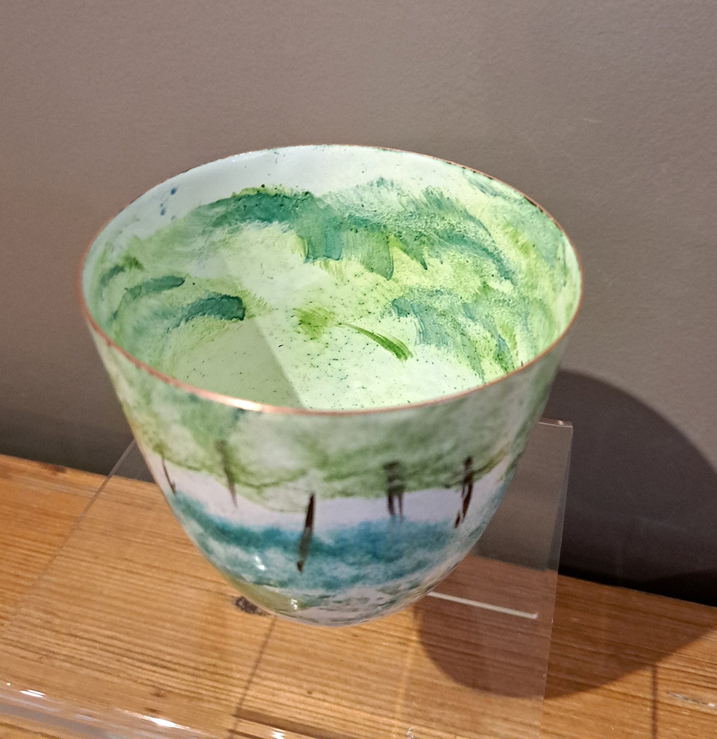 Heather Croft - Enamelled Medium Beaker (metallic glaze)