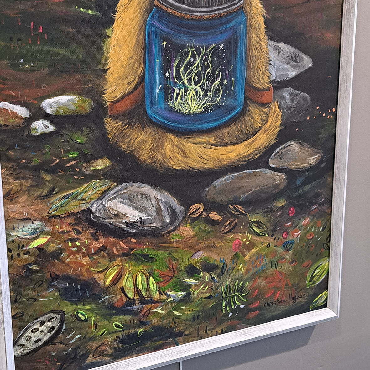 Christine Hughes - Carry Moonbeams Home In A Jar, Enchantment Collection. Original Painting