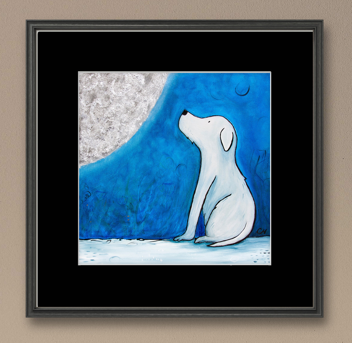 Sundog - hand embellished framed print