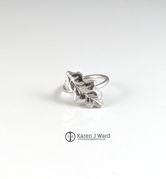 Karen J Ward - Oak leaf ring - KW106