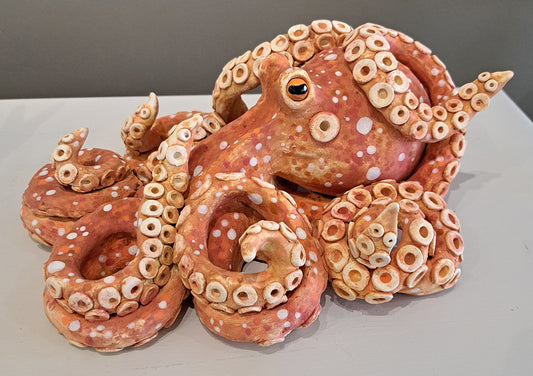 Kate Ellis - Orange Octopus Large