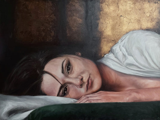 Kitty Bellamy - Oil Portrait Painting 'Quiet'