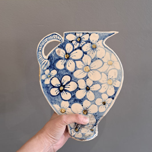 Adrift Pottery - Flat vase flowers 22
