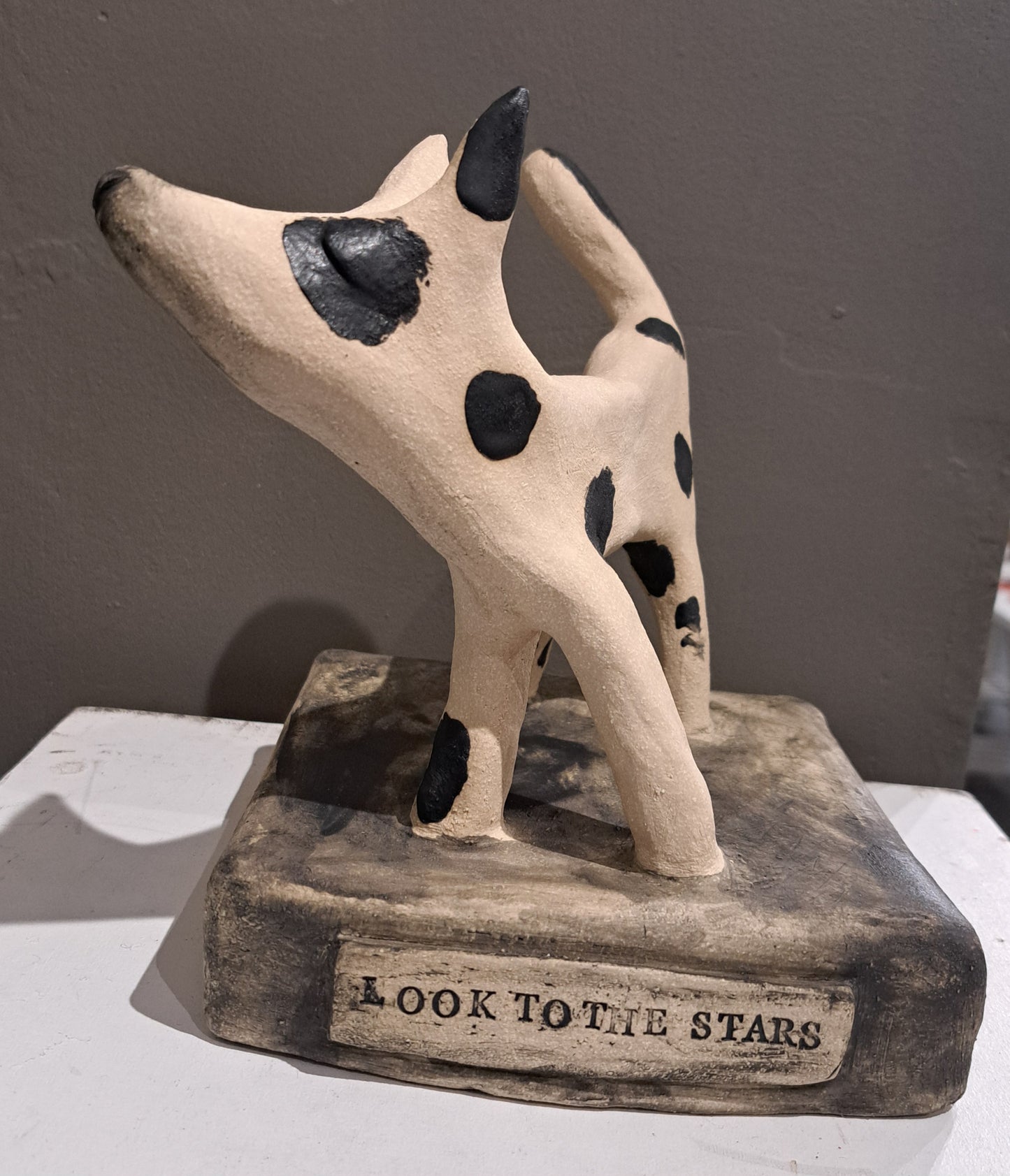Christine Hughes Sculptures - Look to the stars dog statue