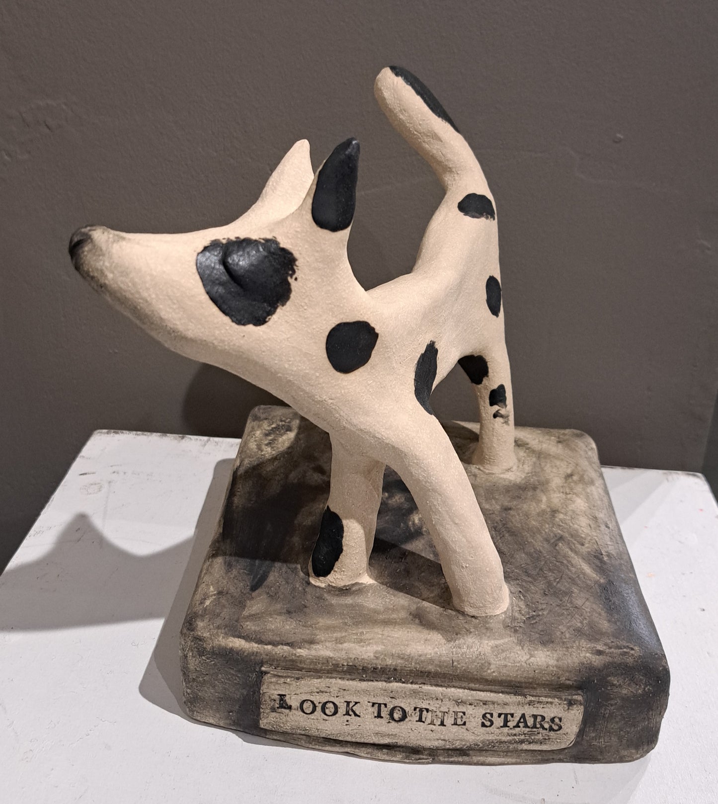 Christine Hughes Sculptures - Look to the stars dog statue