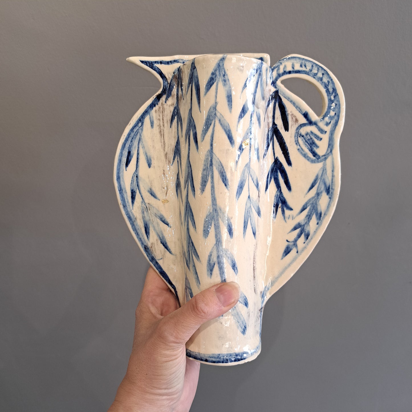 Adrift Pottery - Flat vase flowers 22