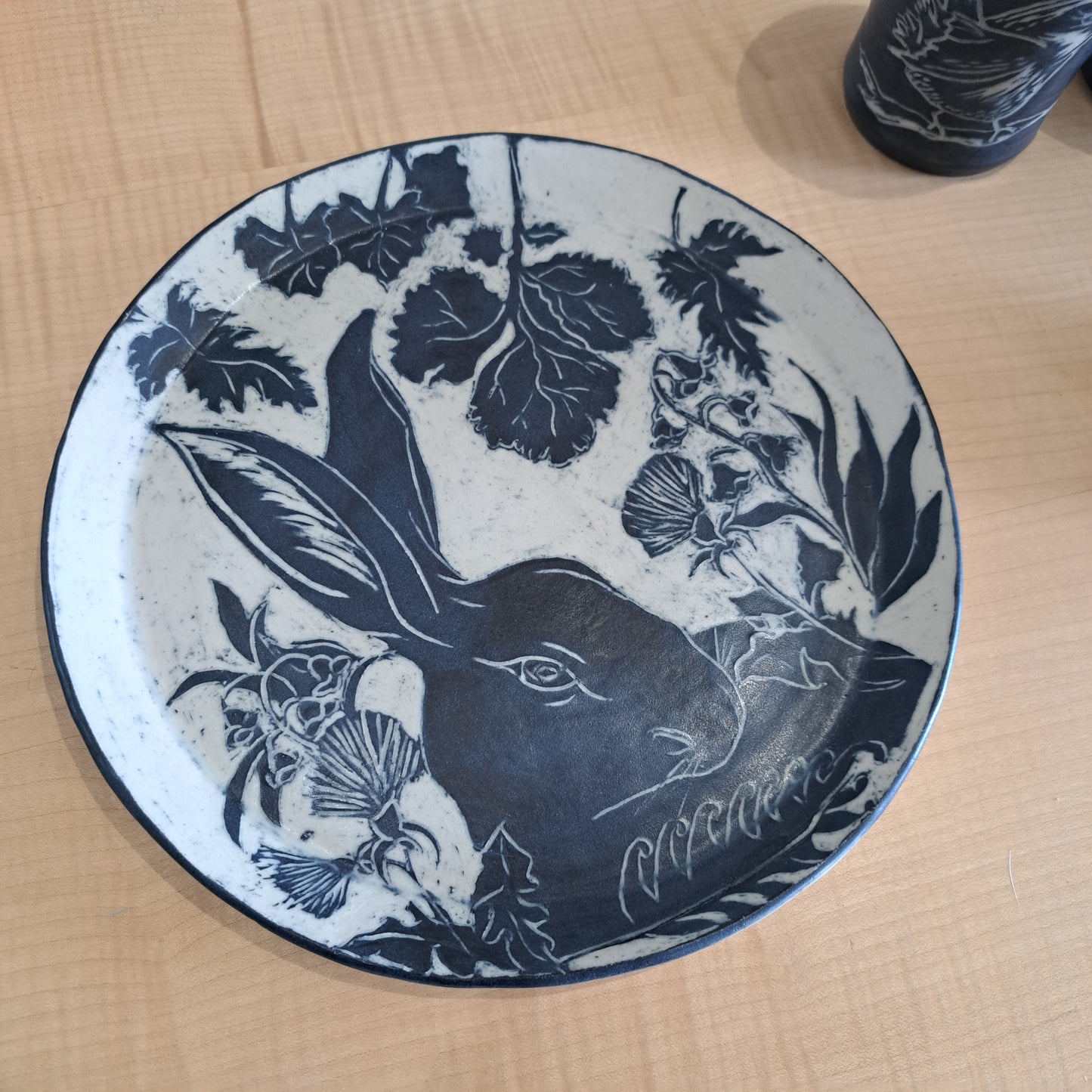 Ciara McClarence - Ceramic hare plate 12