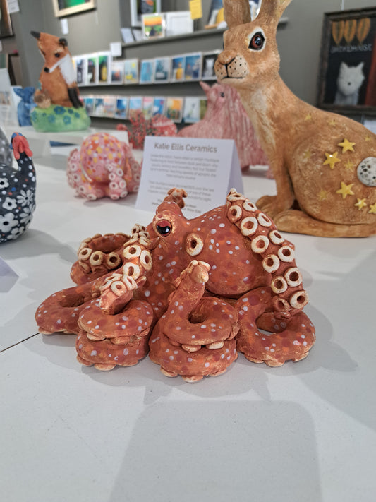 Kate Ellis - medium Orange Octopus