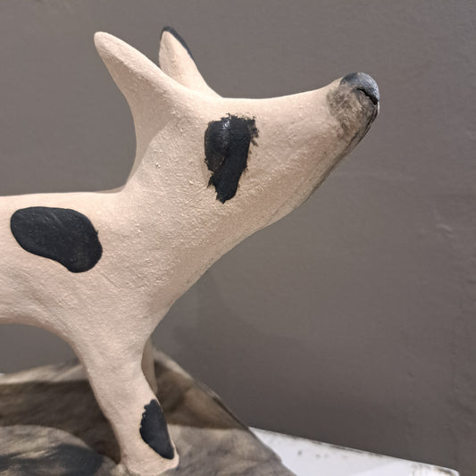 Christine Hughes Sculptures - Look to the stars dog statue