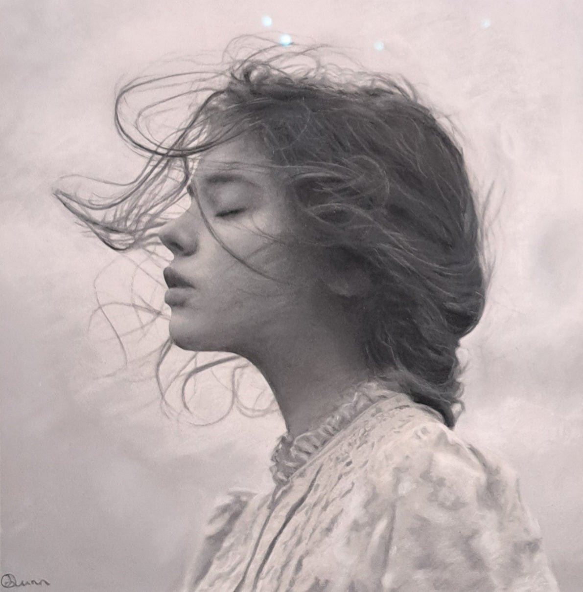 Olivia Dunn - Breath Between Storms, pastel portrait