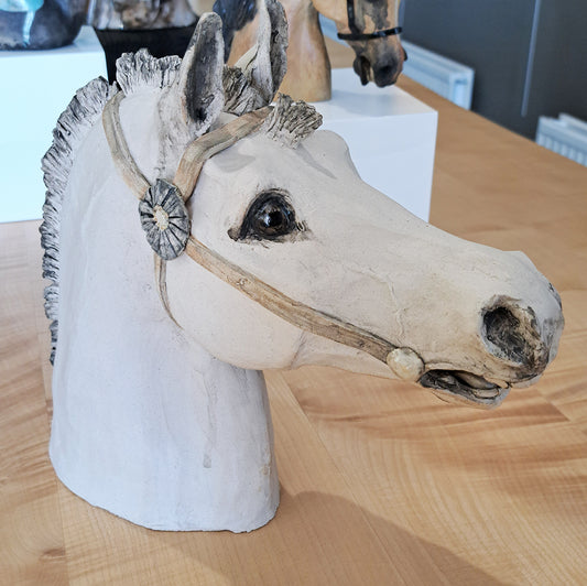 Charlotte Ward Ceramics - Roman Horse Head Sculpture