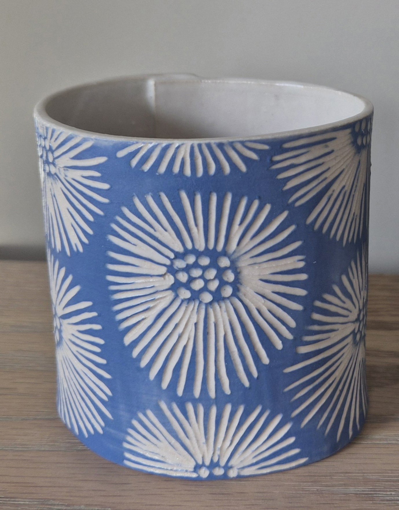 Natalie Elderton Ceramics - Star Flower Sgraffito vase