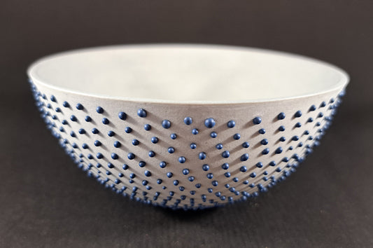 Lesley Doe Ceramics - Dots Bowl Small Steel & Deep